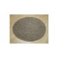Shaggy carpet Meriva round beige brown high pile shaggy different sizes (100 cm diameter round)