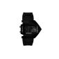Black Watch Digital LED Display Elegante Combat Aircraft Silicone Bracelet (Watch)