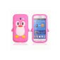 Voguecase® TPU Silicone Cover Case Shell Cover Case Cover For Samsung Galaxy Trend S7392 S7390 Lite (Penguin Pink) + Free Stylus Universal random screen (Wireless Phone Accessory)