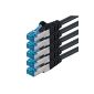 1aTTack network patch cable SSTP Cat 6 A 2 x RJ45 shielded PIMF with measurement protocol Blue 0.50m 500 MHz 3.0 Meter - black - 5 Stück (Electronics)