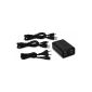 PlayStation 3 / PS3 Slim - USB AC Adapter with 2 USB charging cable -1.8m- / 4 USB ports (optional)