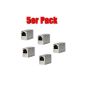 COM FOUR® patch cable coupling Cat.  6 2x RJ45 connector fully shielded (5 pieces) (Personal Computers)