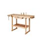 Workbench - solid wood - with clamping vise - 1 drawer - approx.  117 x 47.5 x 83 cm (LxWxH) (Tools & Accessories)