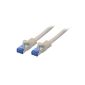 BIGtec 10m CAT.7 Gigabit network cable gray (2 x RJ45, Cat 7, SFTP PIMF, 1000 Mbit / s) halogen-free (optional)