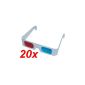 20x 3D glasses glasses Red / Cyan - anaglyph glasses KT (Electronics)