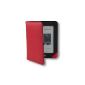 The cover Case Gecko Covers Kobo Mini red / black for the Kobo e-reader Mini eBook / automatic wake-sleep function (Electronics)
