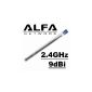 Alfa 9dBi WiFi Booster SMA omni-directional high gain antenna with magnetic pivot screws for Alfa - WUS036H, WUS036H1W, WUS050NH, AIPW610H, AIP-W610H, APA05, WUS036NH, WUS036NEH, WUS048NH, WUS036EW, WUS051NH AIP-W502U, AP48, AP51, R36, IMESH51, AIP-W502, AWAP601 and AWAP602HW (Electronics)