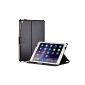 MANNA iPad Air 2, iPad 6 Protective Skin Cover Case Bag | imitation leather, black, colored seams | CleverStrap - headrest mounting | Auto Sleep - Function