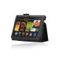 Bestwe Ultra Slim Protective Leather Flip Case Case Case for Kindle Fire HDX 7 Tablet with stand function - Multi Color Options (Kindle Fire HDX 7 Tablet, Black)