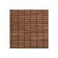 Rollo wood with side pull, wood blinds for windows and door brown B 160 cm x L 170 cm