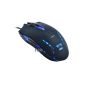 FOME® Cobra E-3lue High-precision gaming mouse Gaming Mouse with Lateral Control 1600dpi Free Mouse Pad-Black (EMS151BKC) (Electronics)