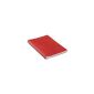 X17 + A4 Conference folder leather, red, A4 Oversize with interchangeable stapling (checkered, blank), Made in Germany, real, honest leather, 17-year guarantee on the shell!  (Office Supplies & Stationery)