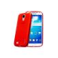 Juppa® Samsung Galaxy S4 GT-i9500 TPU Silicone Case Cover Protective Case with LCD Screen Protector - Red (Please note this product is not for Samsung S4 mini) (Electronics)