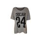 WearAll - ladies 'Chicago 24' print short sleeve baseball t-shirt Top - 5 colors - Size 36-42 (Textiles)
