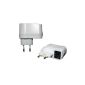 230V USB Power Adapter white for Kindle e-book: 100 - 240V Apple USB Power Adapter suitable for Amazon Kindle e-book Kindle 2 DX 3G Wi-Fi Kindle Wifi 15cm (2011) - USB charging cable to the outlet- white (Electronics )