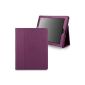 Elegant Pouch / Case / Cover violet protection as faux leather specially designed for iPad2 / iPad3 / iPad 4 retina