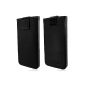 wiiuka real leather case Nokia Lumia 930 Black leather bag pull-out tape thin Case Pouch Case Cover Case (Electronics)