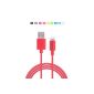 [Apple MFI certified] dodocool® 8-pin Data Sync / Charge Cable Lightning to USB cord adapter for iPhone 5, 5c or 5s, 6, 6 More iPod touch 5th generation iPod nano 7th generation iPad 4th generation iPad mini iPad Air (red ) (electronic devices)