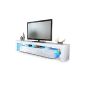 Low TV cabinet Low cabinet Lima V2 White / White high gloss