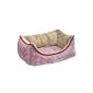 Hunter® Hundesofa Astana red checkered - dog bed dog basket with fur - with reversible cushion cover removable (Misc.)
