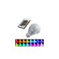 RGB LED Bulb 16 colors changeable 9W E27 + remote control 24 keys for Home Decor LD227