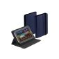 yayago Tablet Book Style Case in dark blue with stand function - Ultra flat - for MSI Primo 81 (Electronics)