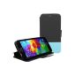 Bestwe Black Skin Case Cover for Samsung Galaxy S5 Flip Case with color-blocking design