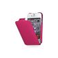 Cover SlimCase StilGut, exclusive pocket for iPhone 4 and 4S Apple, folding, Pink (Electronics)