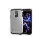 JETech® Super Protection Case Samsung Galaxy S5 Case Cover Ultra Slim Fit Case for Galaxy S5 / Galaxy SV / SV Galaxy (2-Layer Silver) (Wireless Phone Accessory)