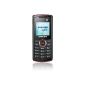 Samsung E2121 mobile phone (3.9 cm (1.5 inch) display, Bluetooth, VGA camera) Red (Electronics)