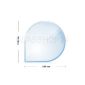 8mm fireplace glass base plate - drop bow 1150x1150x8mm -18mm facet