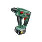 Bosch Uneo Maxx Home Series Cordless Rotary Hammer Drill + 2 + 4 bits + battery and charger + case (18 V, max. Drilling diameter concrete 10 mm, 1,4 kg) (tool)