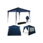 Arbor 3x3m Folding tent with side folding roof garden Blue Carry bag included