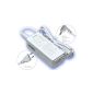 Adapter / Charger white area for Asus Eee PC 1005HA 1005HE.  With standard européen2pin power cable.  (Electronic devices)