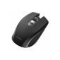 Perixx PERIMICE-712 Wireless Notebook Mouse - 2 years max.  autonomy (Two AA batteries) - 2.4G - Nano Receiver - Optical Resolution 1000/1600/2000 adjustable dpi - switch on / off - Black (Personal Computers)