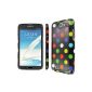 EMPIRE Slim Fit Black Rainbow Polka Dot Case Case Cover for Samsung Galaxy Note 2 II (Electronics)