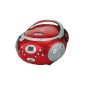 Tokai LRL-1913R Boombox CD / USB mp3 Radio Red (Electronics)