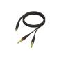 ah Cables ProCab Series REF713 Twin Instrument Cable 3.5 mm Jack stereo to 2 x 6.3 mm Jack mono 1.5 m (electronic)