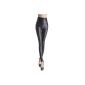 aimerfeel Women glossy black, red, leopard wet artificial leather high waist leggings.  Size 34 36 38 40 42, the most comfortable and stylish to wear!  (Textiles)