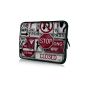 Luxburg® Design Laptop Case Laptop Case Sleeve for 14.2 (10.2 in | 12.1 inches | 13.3 inches | 14.2 | 15.6 | 17.3 inches), Motive: Stop Sign