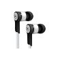 deleyCON SOUND TERS S5 - Earphones - Extremely light premium in-ear headphones - for all mobile devices / smartphones / MP3 Player - White (Personal Computers)
