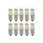 10X MENGS® E14 LED bulb lamps & bulb 1W (100LM - Warm white 3500K - 120 ° viewing angle - AC 220V - 7x5050 SMD LEDs - Ø15 × 48mm) energy-saving light
