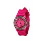 Watch Strass LovaLuna - Quartz Analog - dial fuchsia pink - fuchsia pink silicone bracelet (Watch)