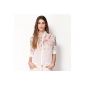 Women's blouse chiffon flower lapel Tops Basic Shirt DR4161 (Textiles)
