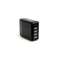 System-S USB Charger 4 x black with 2A (Electronics)