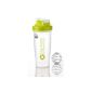 Star Shake by PlanetCaro XL, protein - protein shaker or blender with metal ball or -ball, the effective mix of diet and fitness drinks, BPA free (out of 20 oz / 600 ml, Capacity 28 oz / 800 ml, transparent with green lid) (household goods)