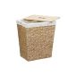 Laundry basket with laundry bag and fabric insert and cover - from water hyacinth