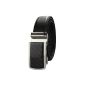Genuine leather belts / Automatic buckle belt with automatic black and brown 3.5cm width (Textiles)