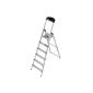 Hailo 8506-001 Aluminium Safety household ladder L60 - 6 stages with multifunction tray (tool)