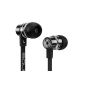 deleyCON SOUND TERS S8 - Earbud Headphone - Premium In-Ear headphone system with full metal housing - Noise absorbing housing - Black (Personal Computers)